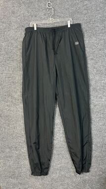 Vintage USA Olympics Track Pants Mens Large Extra Tall Black Pull On Drawstring